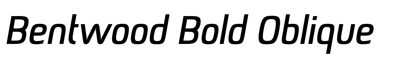 Bentwood Bold Oblique